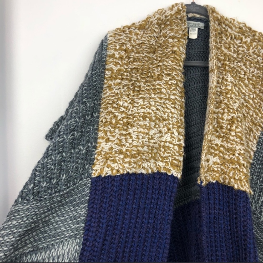 World market knit shrug poncho cardigan sweater - Picture 5 of 8